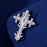 MOISSANITE ORNATE VINTAGE CROSS PENDANT