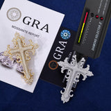 MOISSANITE ORNATE VINTAGE CROSS PENDANT