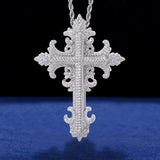 MOISSANITE ORNATE VINTAGE CROSS PENDANT