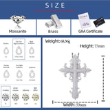 MOISSANITE ORNATE VINTAGE CROSS PENDANT
