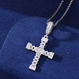 ICED BOW CROSS PENDANT