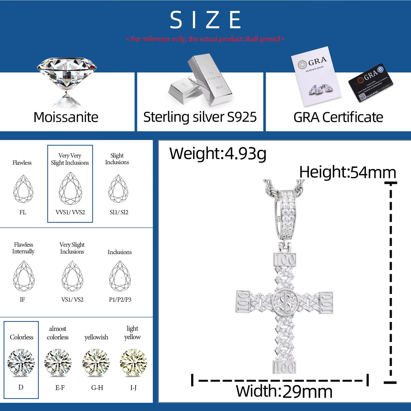 ICED BOW CROSS PENDANT - image 9