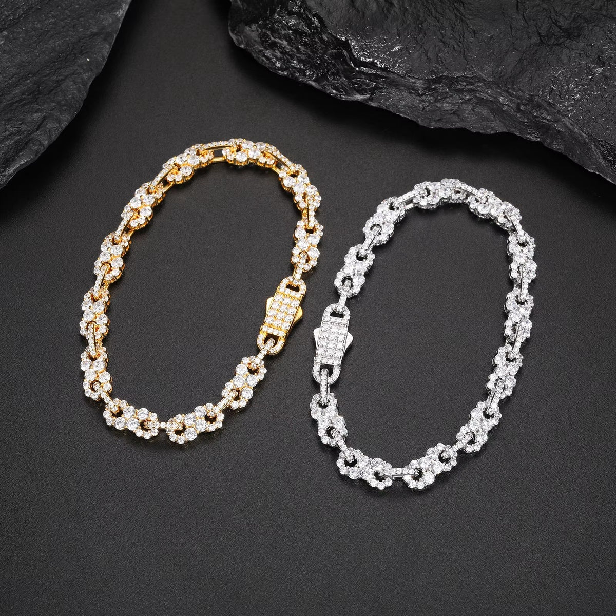 Infinity Floral Moissanite Bracelet