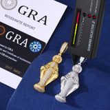 VIRGIN MARY MOISSANITE PENDANT