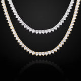 3-Prong Tennis Chain Necklace｜5A CZ