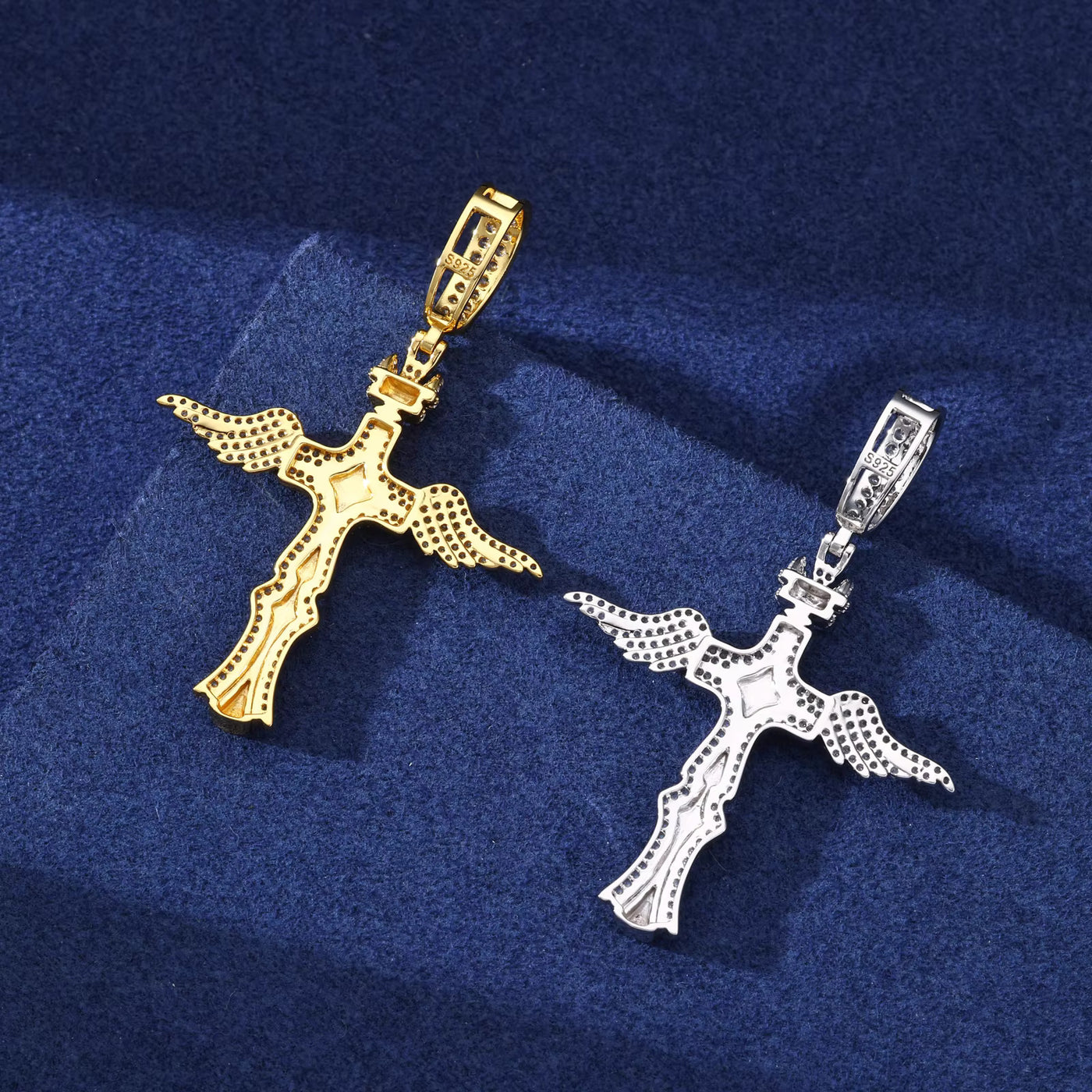 WING CROSS MOISSANITE PENDANT - image 5