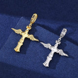WING CROSS MOISSANITE PENDANT