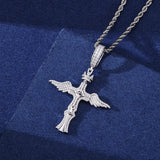 WING CROSS MOISSANITE PENDANT