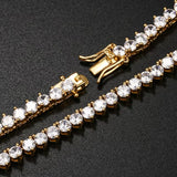 3-Prong Tennis Chain Necklace｜5A CZ