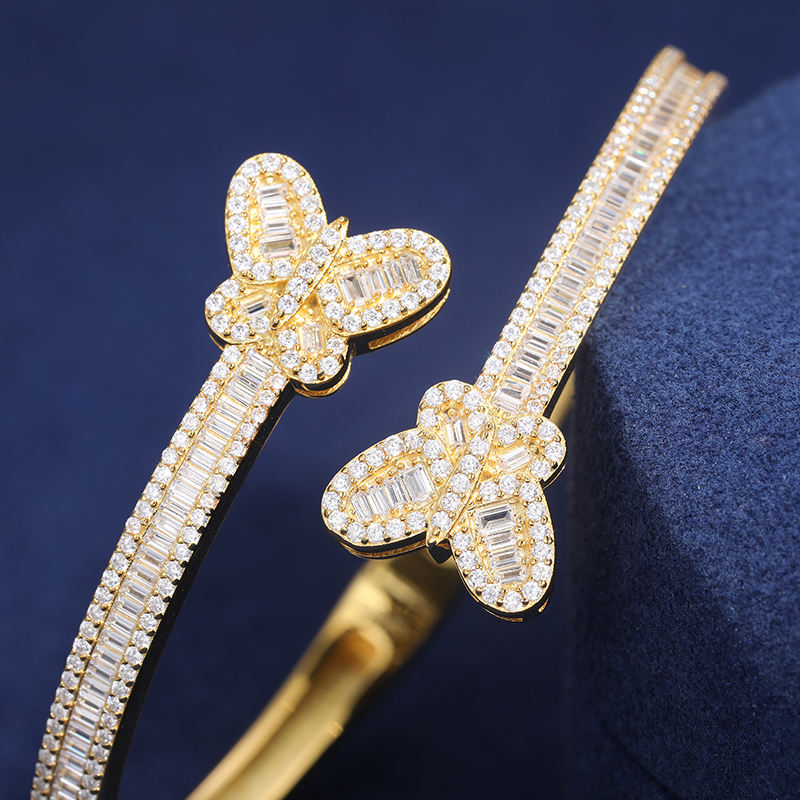 Butterfly Moissanite Bangle