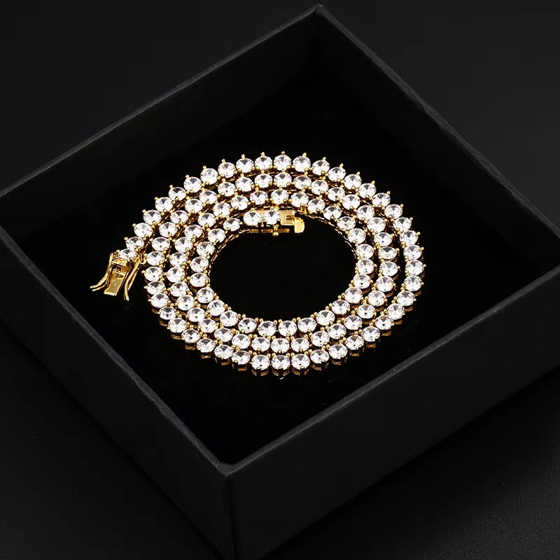3-Prong Tennis Chain Necklace｜5A CZ