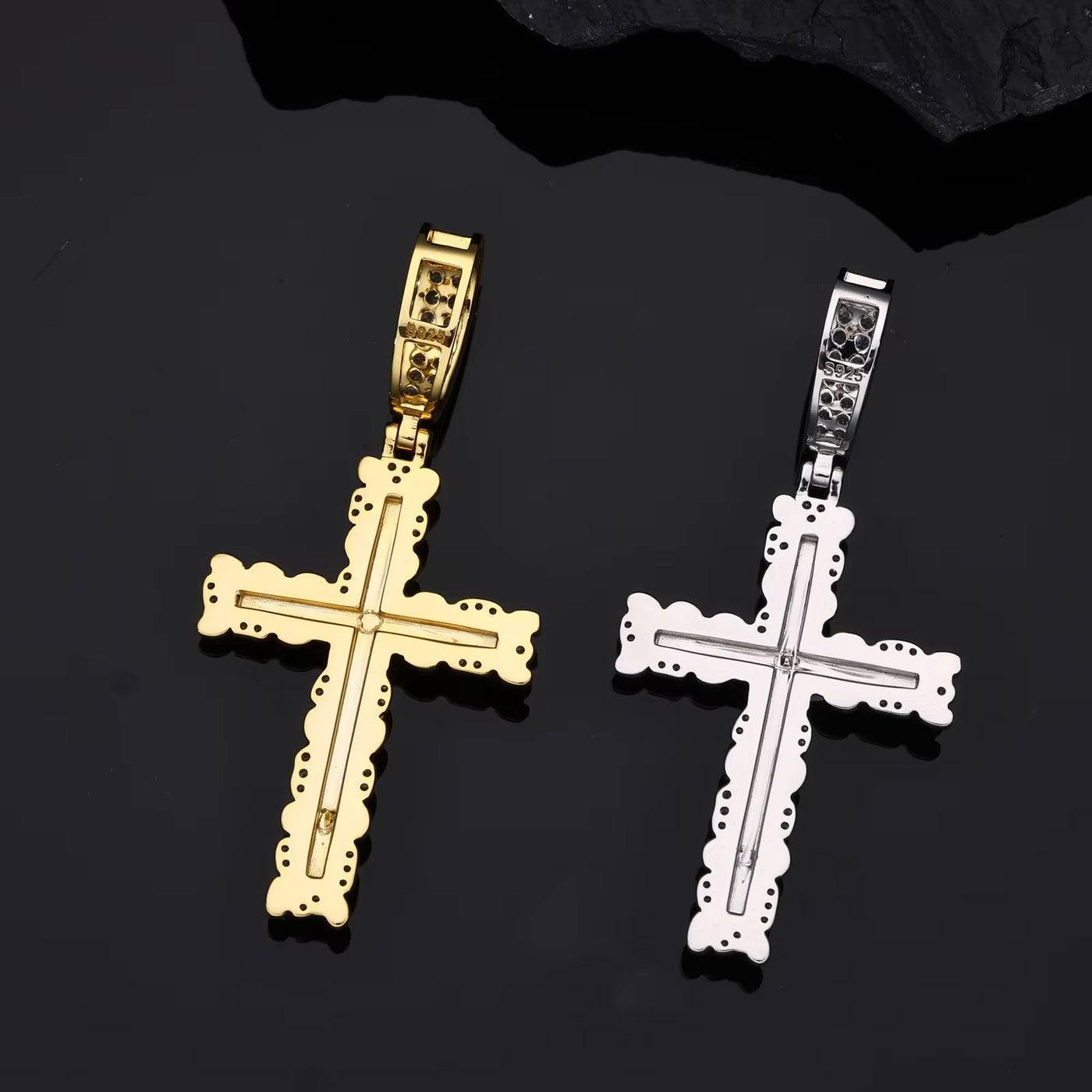 TWO TONE CRUCIFIX PENDANT - image 5