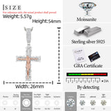 MOISSANITE TWO TONE CRUCIFIX PENDANT