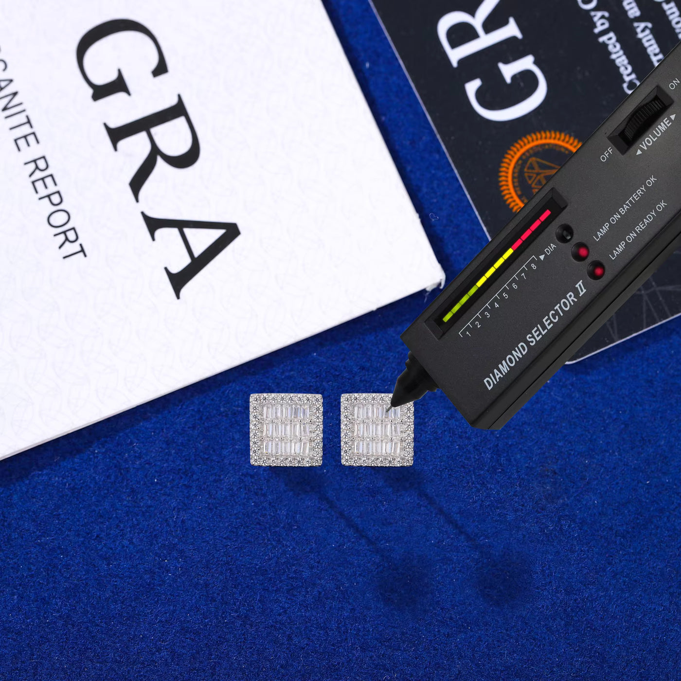 BAGUETTE SQUARE MOISSANITE STUDS - image 6
