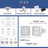 BAGUETTE SQUARE MOISSANITE STUDS
