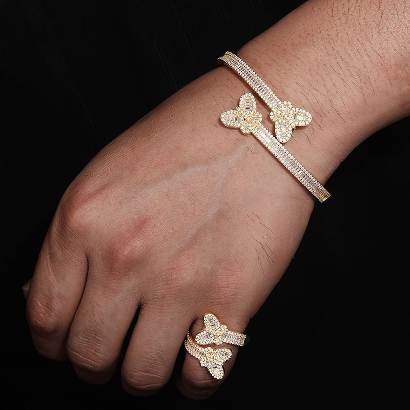 Butterfly Moissanite Bangle