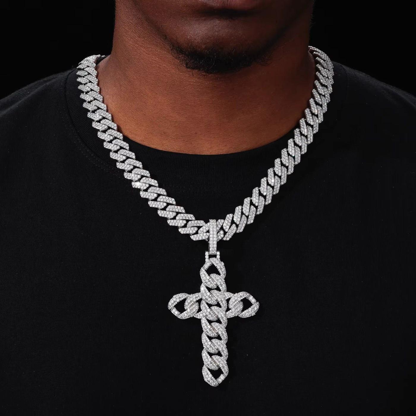 CELTIC CUBAN LINK CROSS PENDANT - image 4