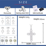 MOISSANITE CELTIC CUBAN LINK CROSS PENDANT