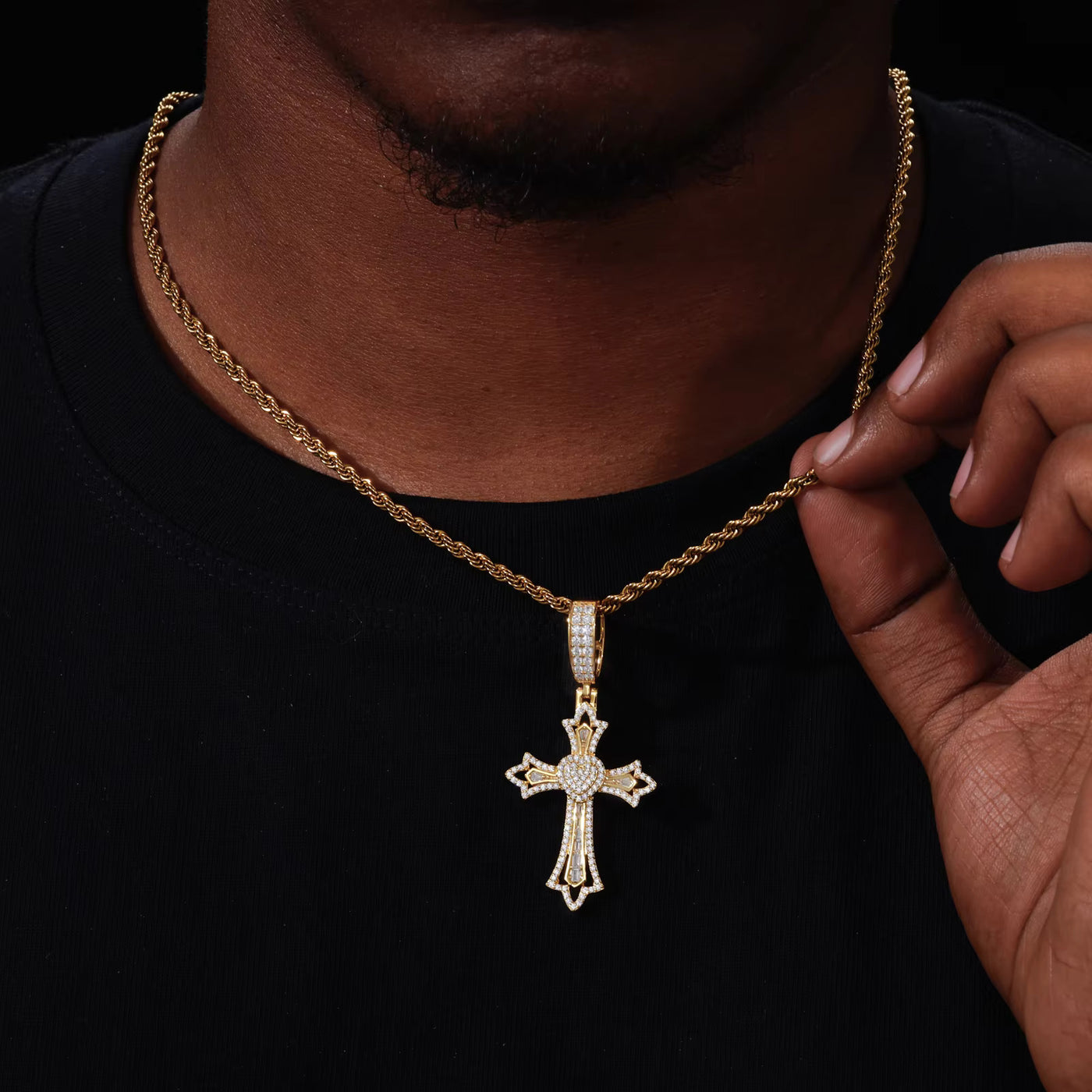 ANKH CROSS MOISSANITE PENDANT - image 2