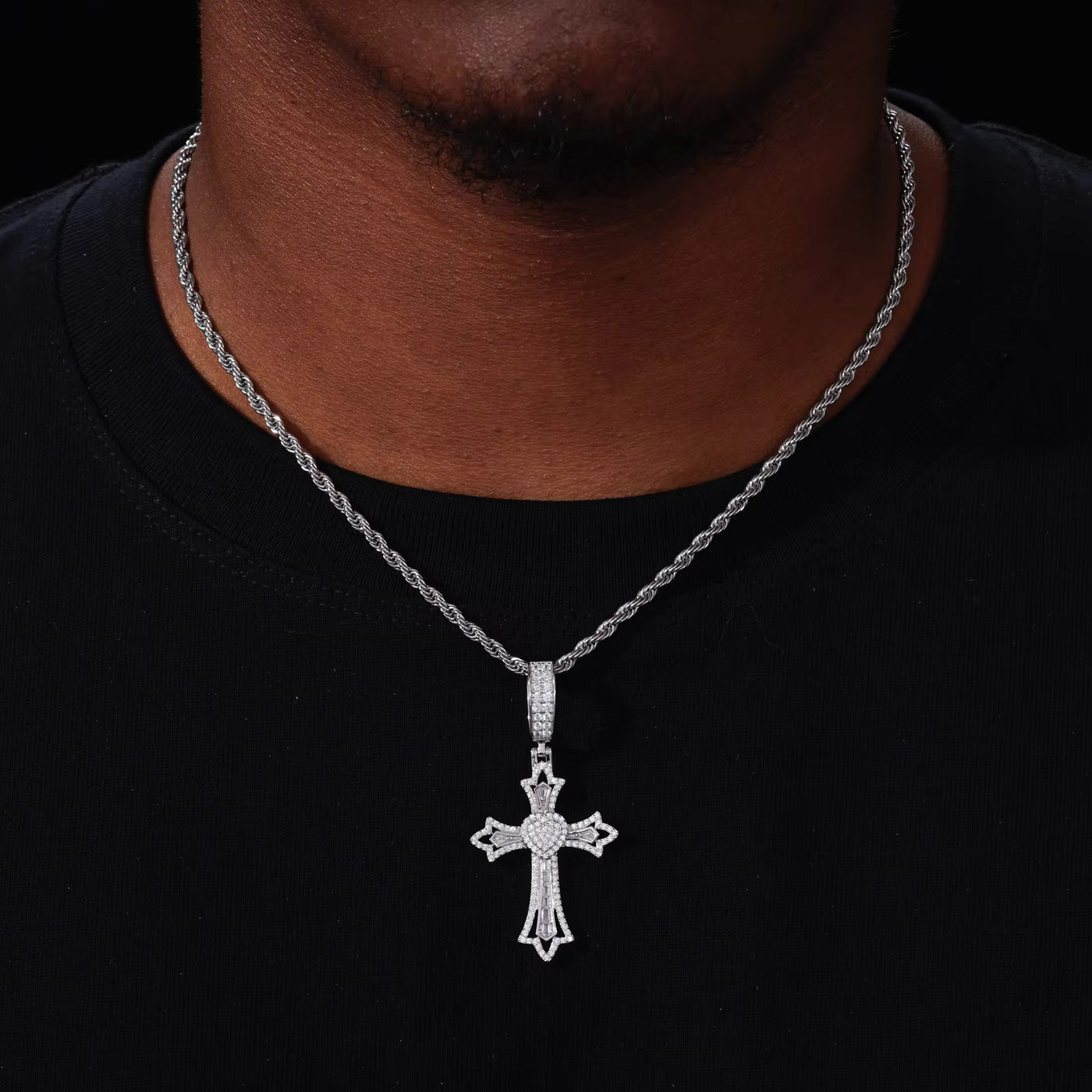 ANKH CROSS MOISSANITE PENDANT - image 4