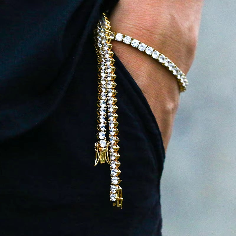 3-Prong Tennis Chain Necklace｜5A CZ