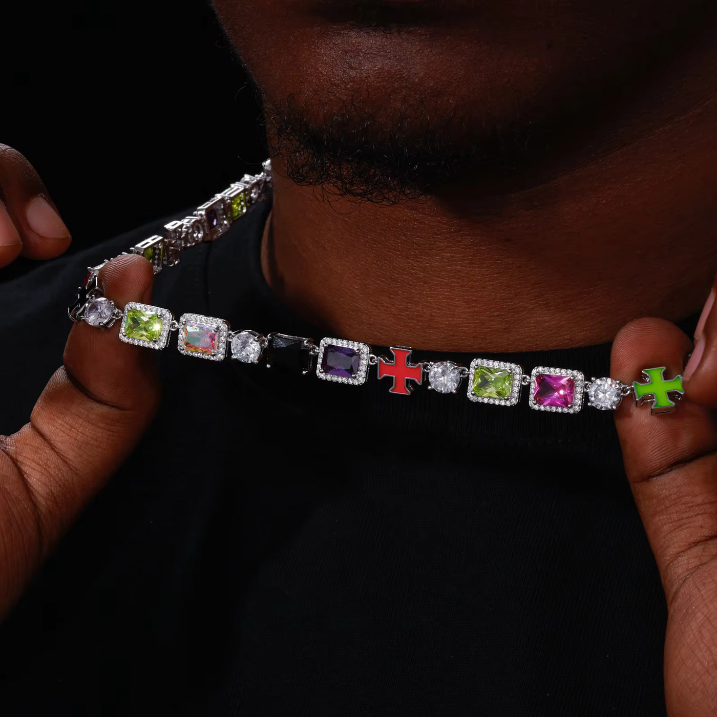 MULTICOLOR 9MM ICED CHAIN - image 5