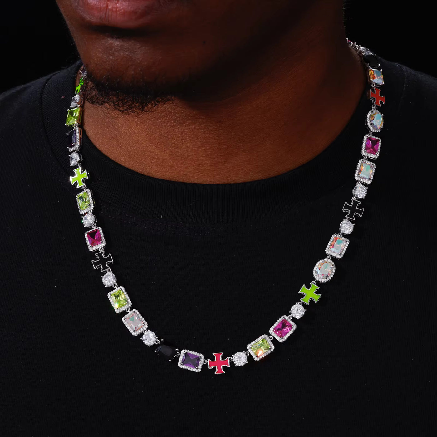 MULTICOLOR 9MM ICED CHAIN - image 7