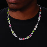 MULTICOLOR 9MM ICED CHAIN