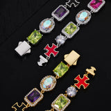 MULTICOLOR 9MM ICED CHAIN