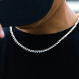 3-Prong Tennis Chain Necklace｜5A CZ