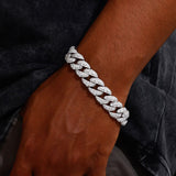 MOISSANITE 15MM FULL PAVÉ CUBAN BRACELET