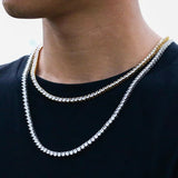 3-Prong Tennis Chain Necklace｜5A CZ