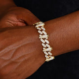 MOISSANITE 16MM FULL PAVÉ CUBAN BRACELET