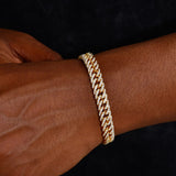 MOISSANITE 8MM ICED CUBAN BRACELET