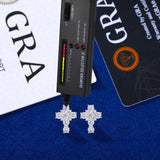 CROSS CLUSTER MOISSANITE STUDS