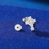 CROSS CLUSTER MOISSANITE STUDS