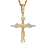 WING CROSS MOISSANITE PENDANT