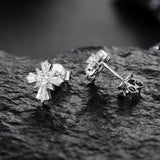 BAGUETTE CROSS MOISSANITE STUDS