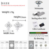 BAGUETTE CROSS MOISSANITE STUDS