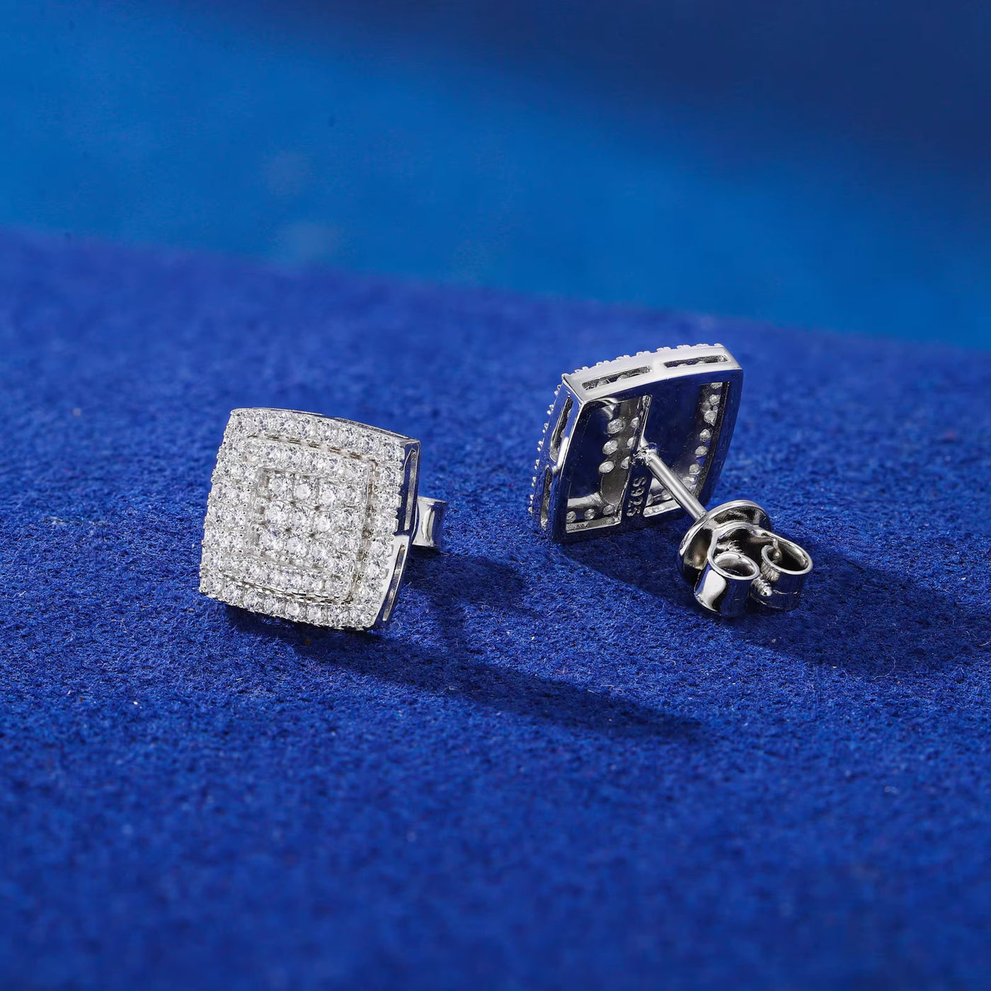 SQUARE MOISSANITE STUDS TYPE A - image 6