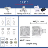 SQUARE MOISSANITE STUDS TYPE A