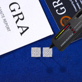 SQUARE MOISSANITE STUDS TYPE B