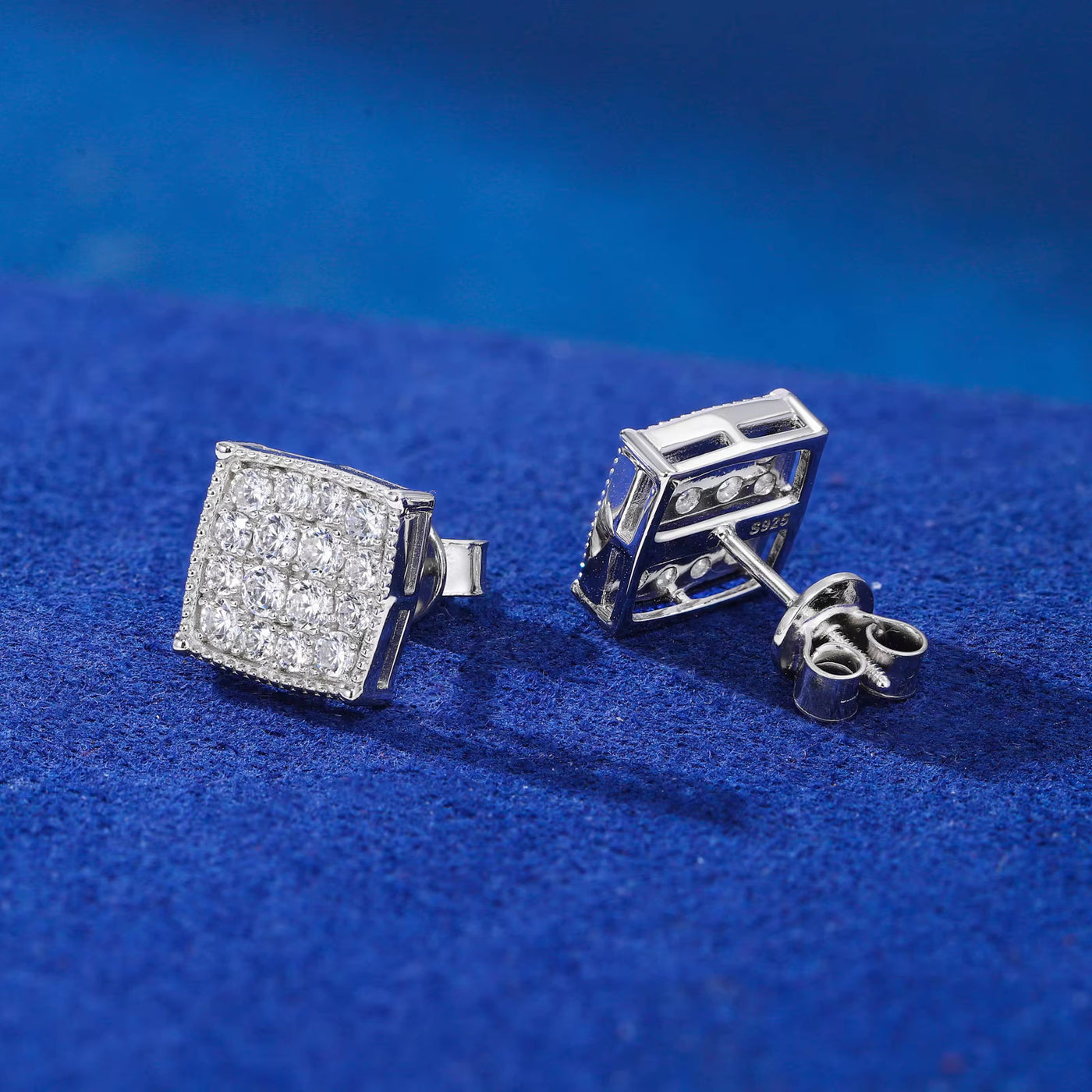 SQUARE MOISSANITE STUDS TYPE B - image 6