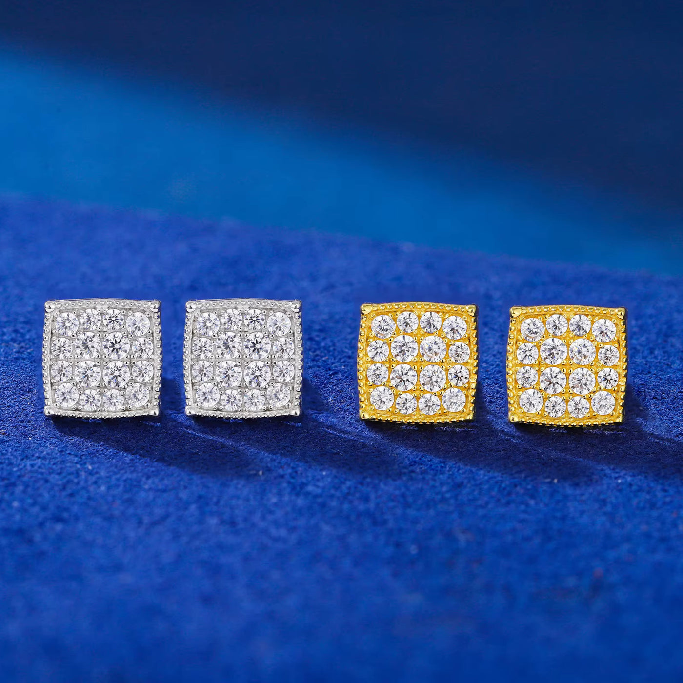 SQUARE MOISSANITE STUDS TYPE B - image 7