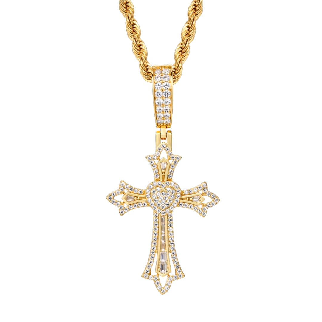 ANKH CROSS MOISSANITE PENDANT