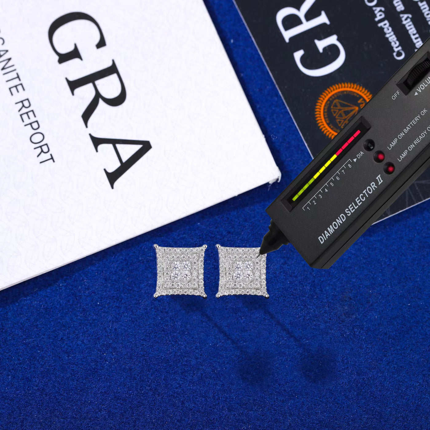SQUARE MOISSANITE STUDS TYPE C - image 4