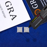 SQUARE MOISSANITE STUDS TYPE C