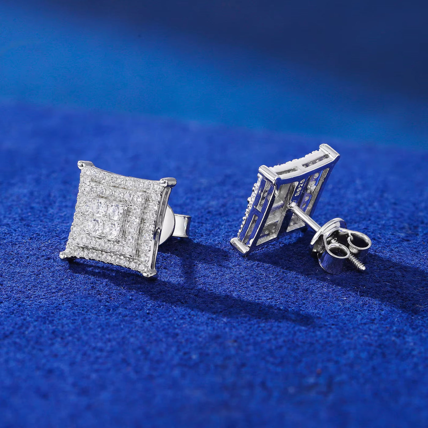 SQUARE MOISSANITE STUDS TYPE C - image 6