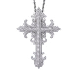 MOISSANITE ORNATE VINTAGE CROSS PENDANT