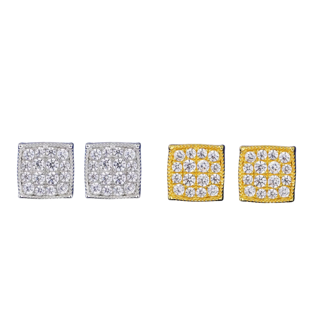 SQUARE MOISSANITE STUDS TYPE B